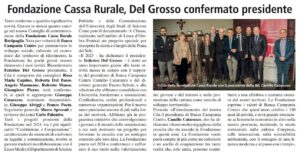 Nero su Bianco - Nomina CdA Fondazione Cassa Rurale Battipaglia